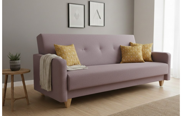 Wersalka Adam soro 65 na sprężynach z funkcją spania i pojemnikiem